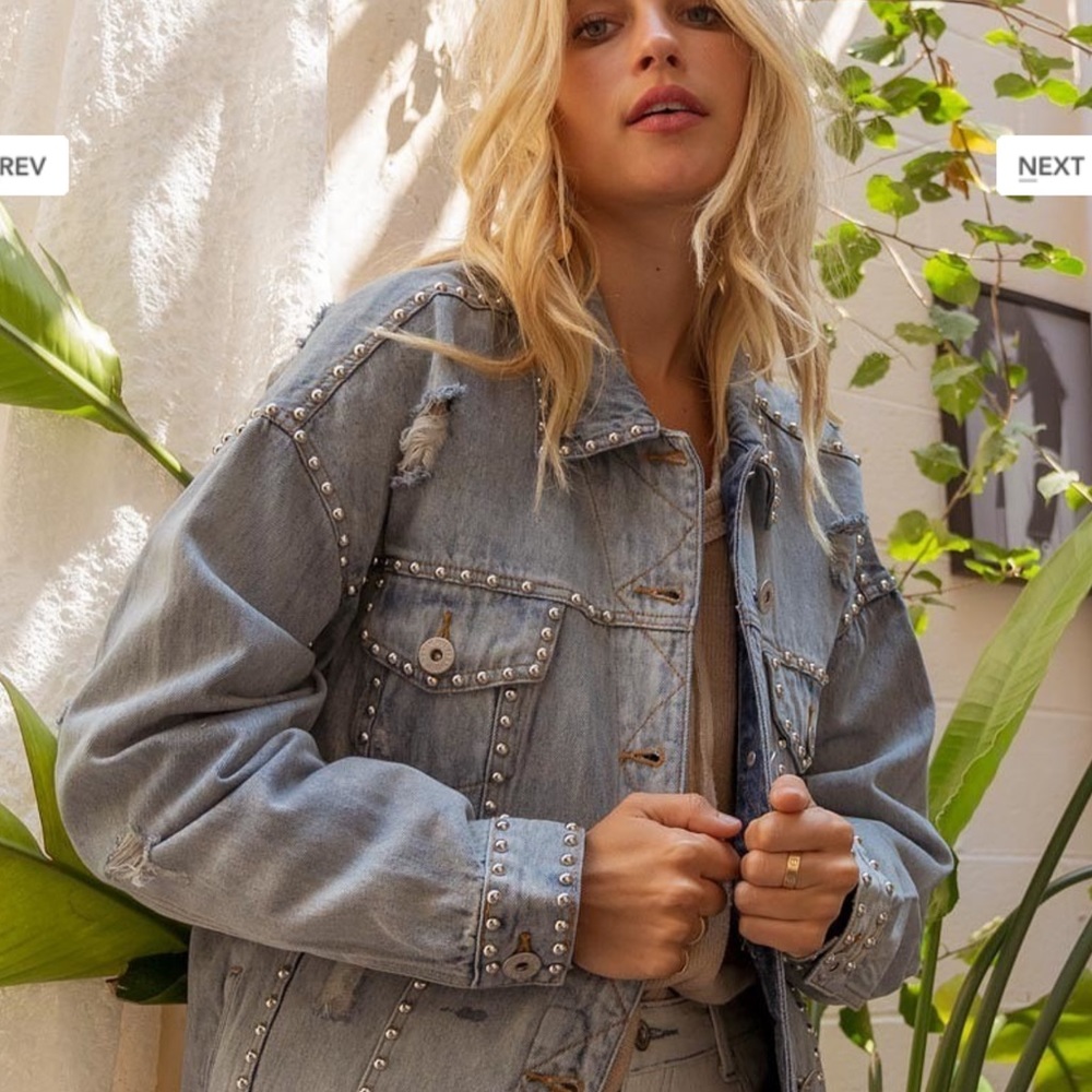 🎈OUT OF STOCK 🎈Denim studded Jacket